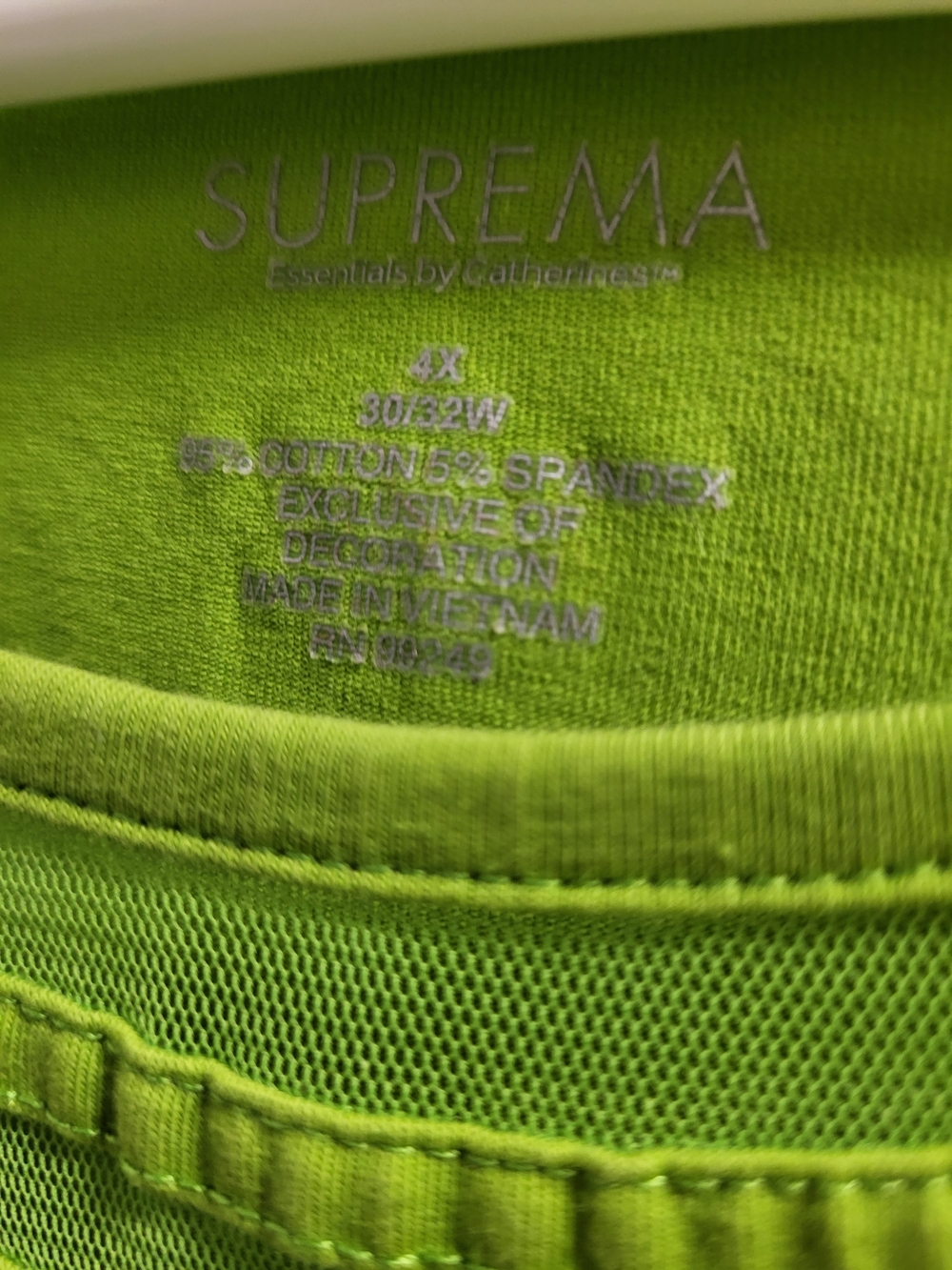 2 Catherines 4X 30/32W Tops American Flag And Lime Green - Picture 5 of 8